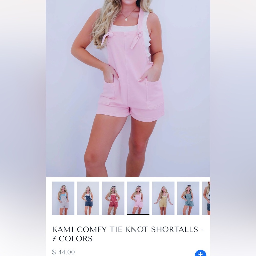 Pink Overall shorts
